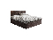 Bračni krevet  Boxspring 140 cm Fade 3 (tamnosmeđa) (s madracem i prostorom za odlaganje)