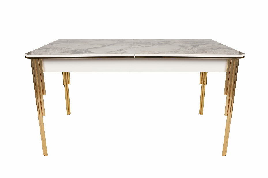 Blagovaonski stol na razvlačenje (za 6 osoba) Diana (zlatna + bijela)