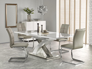 Blagovaonski stol Shenna 2 (siva + bijela) (za 6 do 8 osoba) 