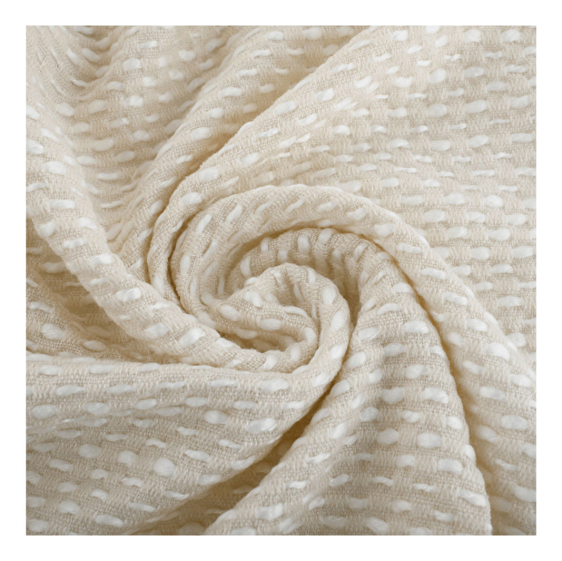Pletena deka s resama 150x200 cm Tovou (bež + uzorak) 