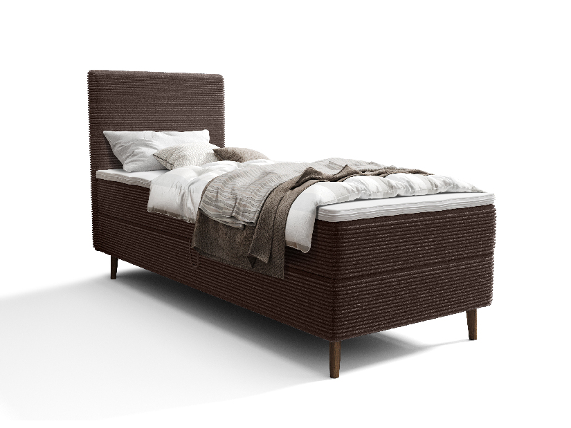 Jednostruki krevet 90 cm Napoli Comfort (smeđa) (s podnicom, bez prostora za odlaganje)