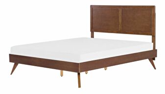 Bračni krevet 160 cm ISTA (s podnicom) (tamno drvo)