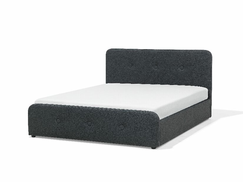 Bračni krevet 160 cm ROME (s podnicom i prostorom za odlaganje) (siva)