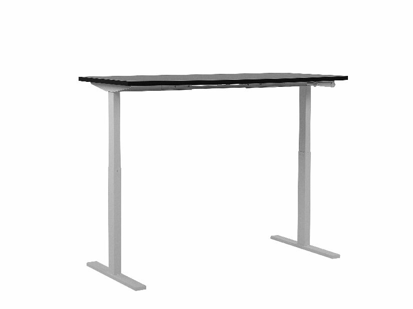 Pisaći stol UPPER II (130 x 72 cm) (MDF) (crna + bijela) (ručno podesiv)