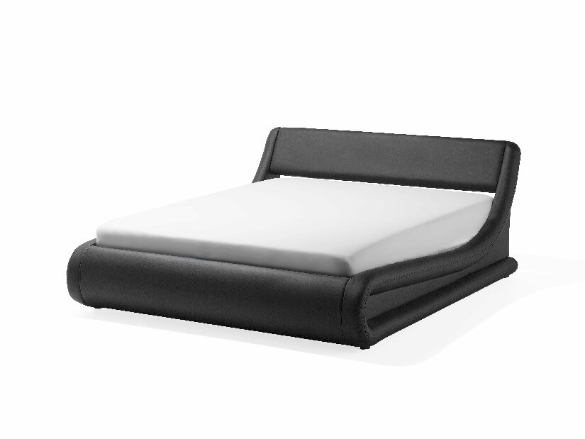 Bračni krevet 160 cm AVENUE (s podnicom prostorom za odlaganje) (crna)