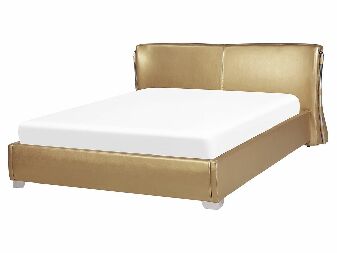 Bračni krevet 160 cm PARNAS (s podnicom) (zlatna)