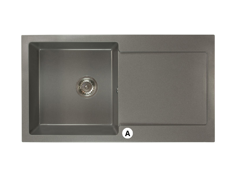 Kuhinjski sudoper Adaxa (crna) (s 1 otvorom za bateriju) (D)