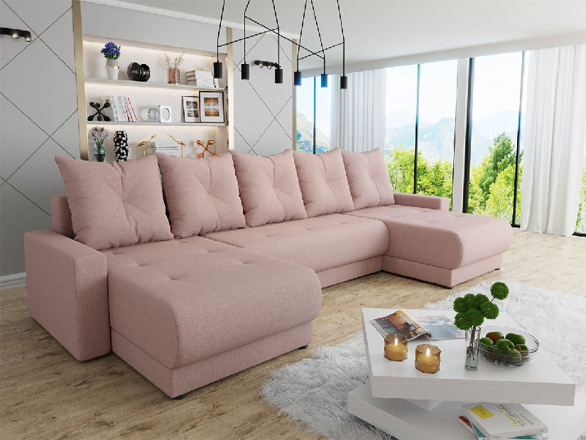 Sofa na razvlačenje s prostorom za odlaganje Jasmine U (Lux 28)