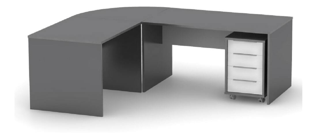 Pisaći stol Hamila NEW TYP 16 (grafit + bijela)