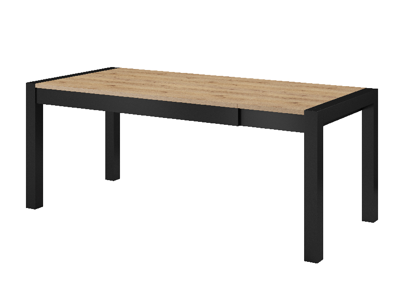 Blagovaonski stol Armin Typ 92 (za 8 ili više osoba) (hrast taurus + mat crna)