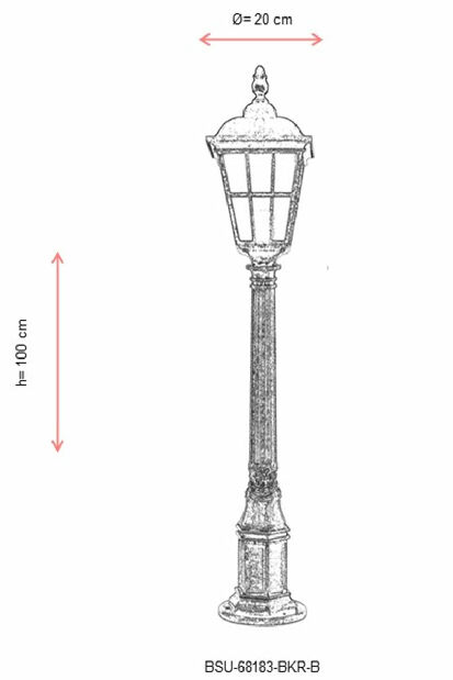 Vanjska podna svjetiljka Ayasha (smeđa)