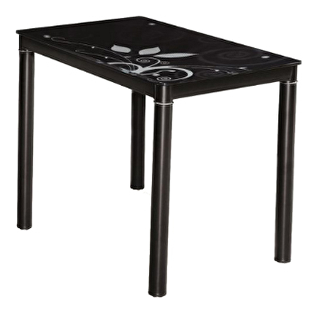 Blagovaonski stol 100 cm Damion (crna + crna) (za 4 osobe)
