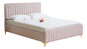 Bračni krevet 160 cm Karilla (ružičasta) (s podnicom)
