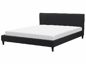 Bračni krevet 180 cm FUTTI (s podnicom) (crna)