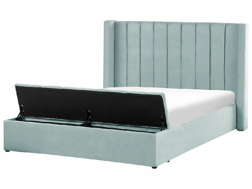 Bračni krevet 160 cm Noya (metvica) (s podnicom) (s prostorom za odlaganje)