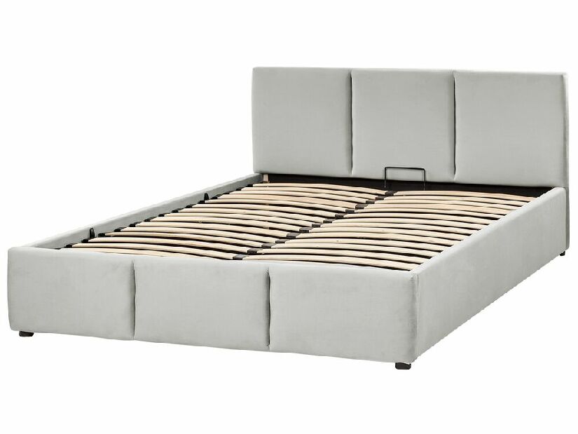 Bračni krevet 140 cm Belize (svijetlosiva) (s podnicom) (s prostorom za odlaganje)