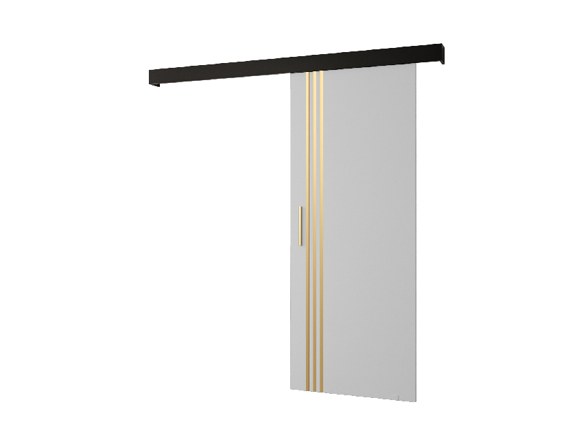 Klizna vrata 90 cm Sharlene VI (bijela mat + crna mat + zlatna)
