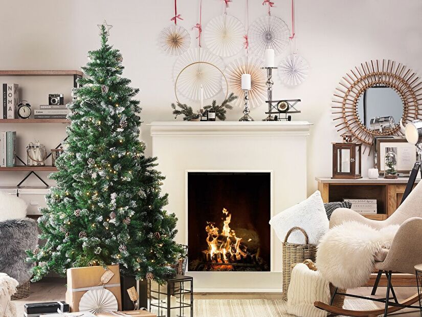 Umjetno božićno drvce 180 cm PELAM (zelena) (s lampicama)