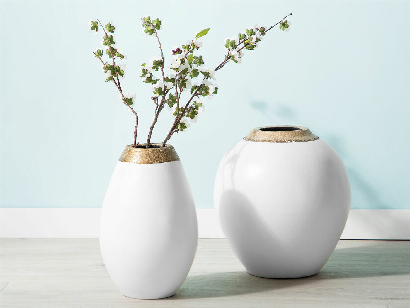 Vaza CORIBA 32 cm (keramika) (bijela)