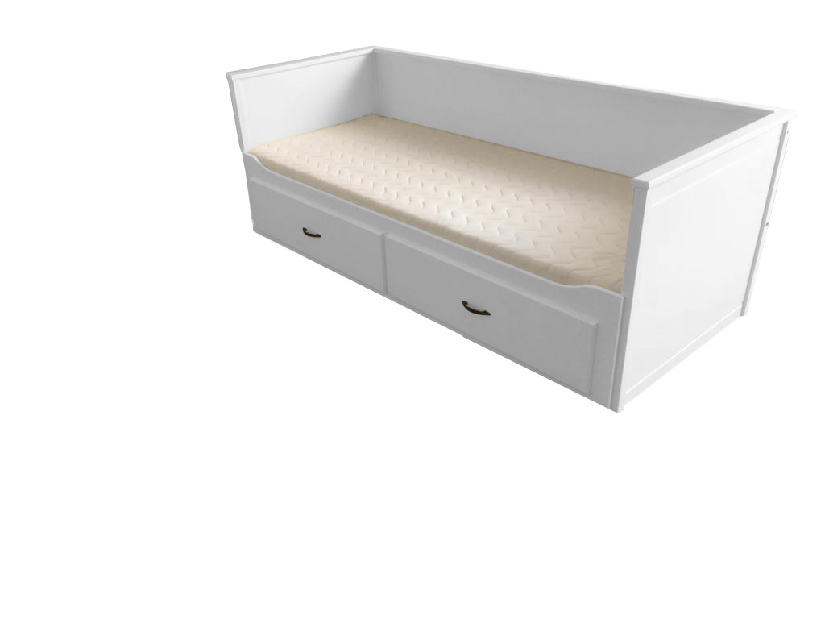 Krevet na razvlačenje Daybed Comfort (S podnicom i prostorom za odlaganje) (bijela)