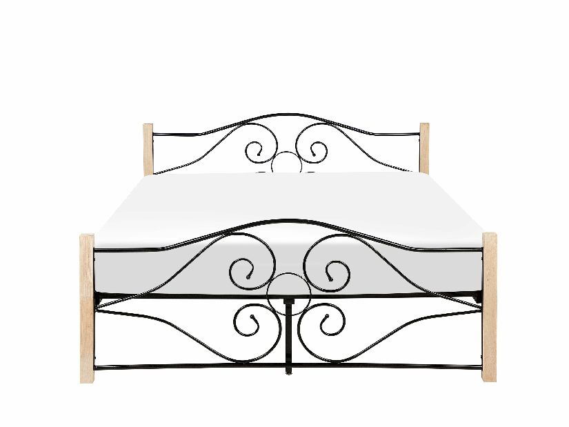Bračni krevet 180 cm FLANGE (s podnicom) (crna)
