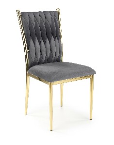 Blagovaonska stolica Klomm (siva + zlatna)