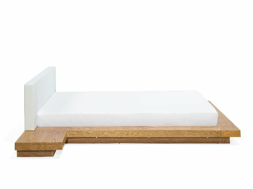 Bračni krevet 180 cm ZEPHYRE (s podnicom) (svijetlo drvo)