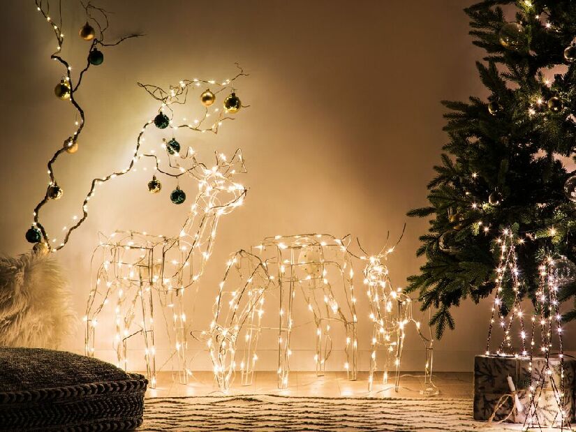 Set 2 LED ukrasa za božićno drvce Neiza (crni)