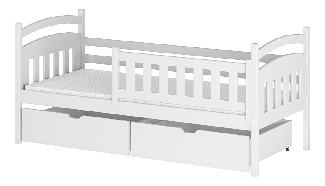 Dječji krevet 90 x 190 cm Tarra (s podnicom i prostorom za odlaganje) (bijela)