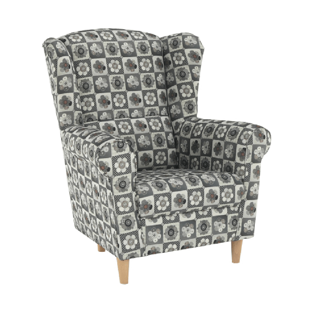 Fotelja s tabureom Aevo (patchwork N1) 