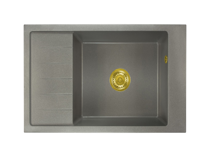 Kuhinjski sudoper Lurano (siva) (sa 2 otvora za bateriju) (L)