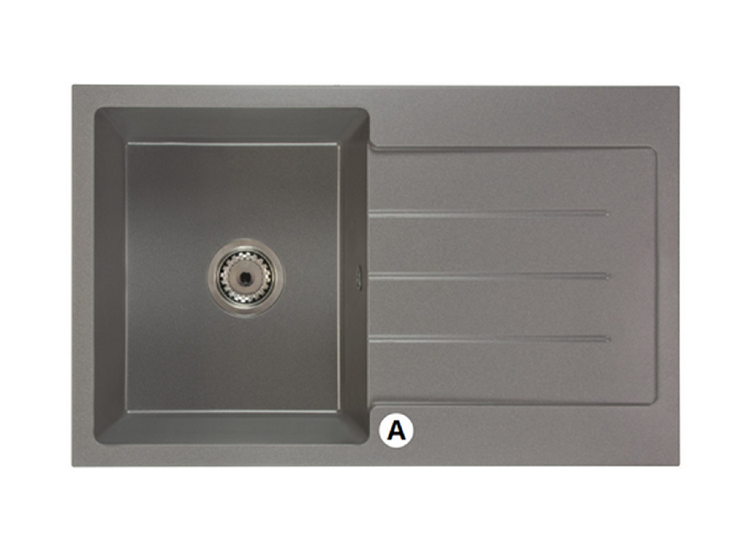 Kuhinjski sudoper Ruxom (crna) (s 1 otvorom za bateriju) (D)