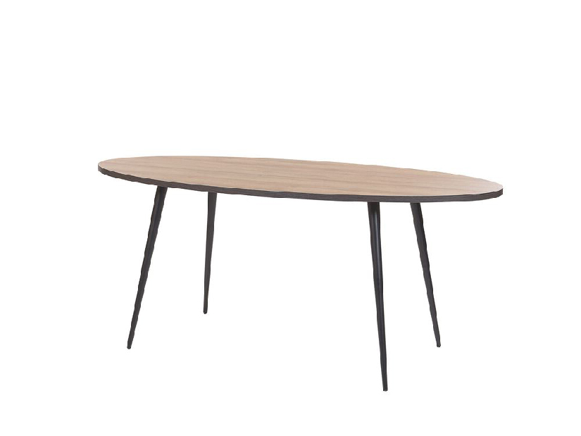 Blagovaonski stol- OTTIO (tamno drvo + crna) (za 6 osoba)