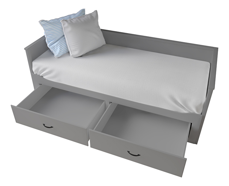 Krevet na razvlačenje Daybed Comfort (S podnicom i prostorom za odlaganje) (siva)