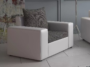 Fotelja Monarda (siva + bijela) 