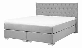 Bračni krevet Boxspring 160 cm DUKE (s podnicom i madracem) (siva)