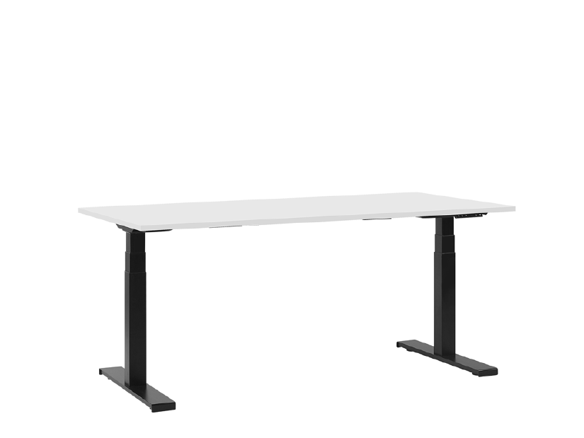 Pisaći stol- DESIRA II (180x80 cm) (bijela + crna) (el. podesiv)