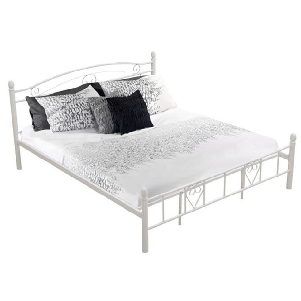 Bračni krevet 180 cm Birie (S podnicom) (bijela) 