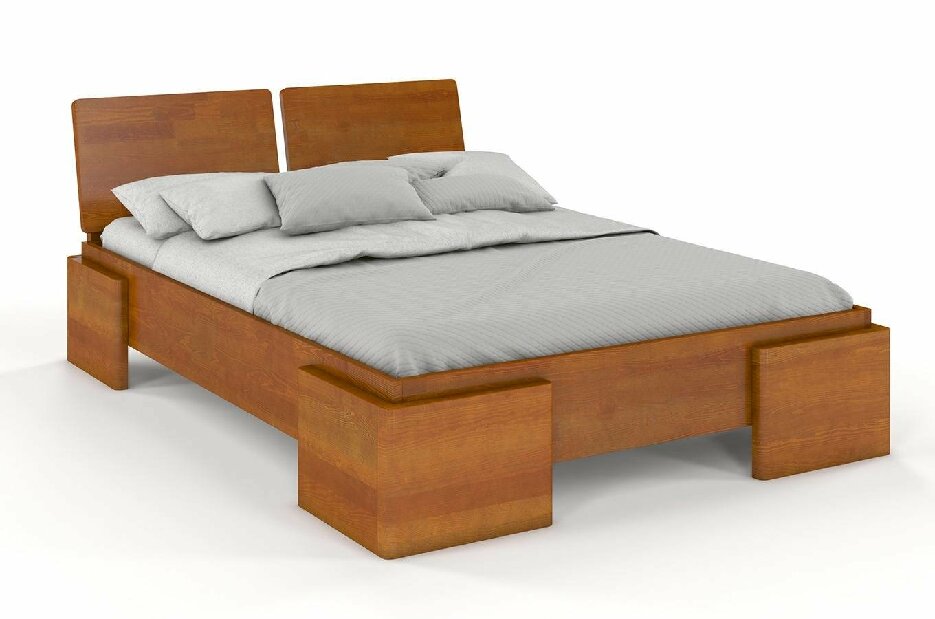 Bračni krevet 160 cm Naturlig -Jordbaer High (borovina)