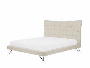 Bračni krevet 160 cm LANEL (s podnicom) (bež)