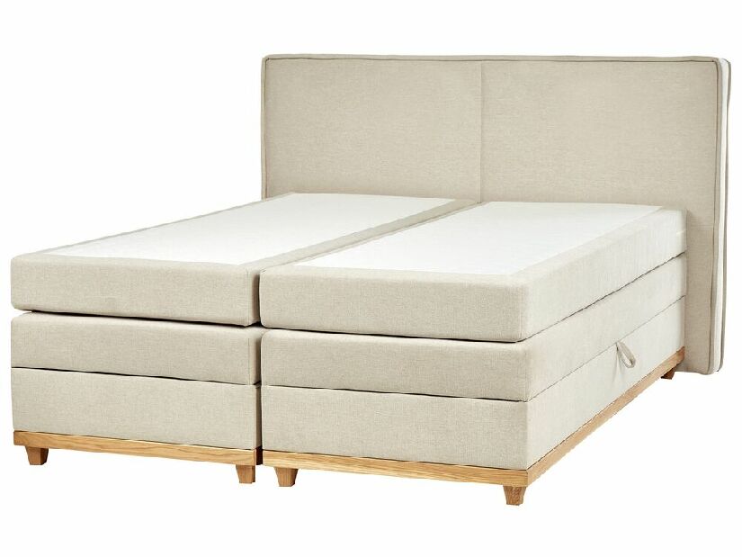 Bračni krevet 180 cm Despina (bež) (s podnicom i madracem) (s prostorom za odlaganje)