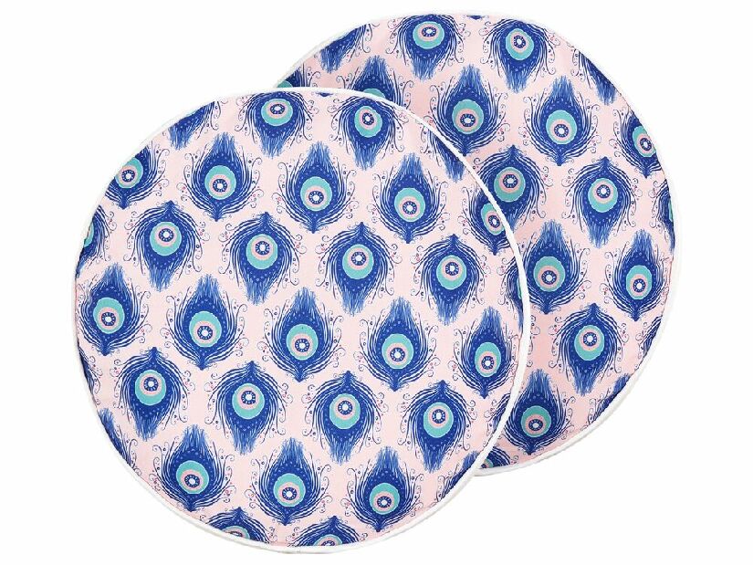 Set 2 ukrasna jastuka ⌀ 40 cm Cerina (plava)