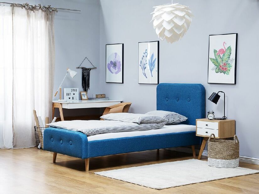 Dječji krevet 90 cm ROME (s podnicom) (plava)