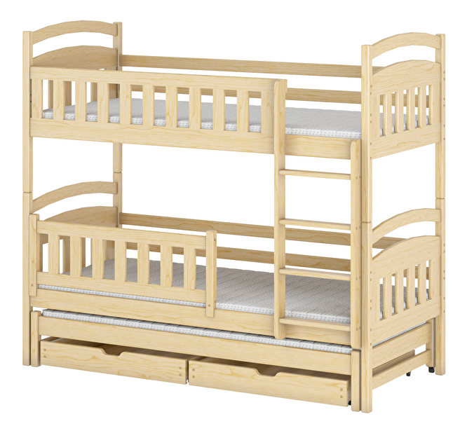 Dječji krevet 90 x 200 cm BLAIR (s podnicom i prostorom za odlaganje) (borovina)