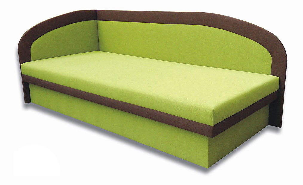 Jednostruki krevet (kauč) 90 cm Melvin (Devon 001 zelena + Devon 009 smeđa) (PUR pjena) (L) *trgovina