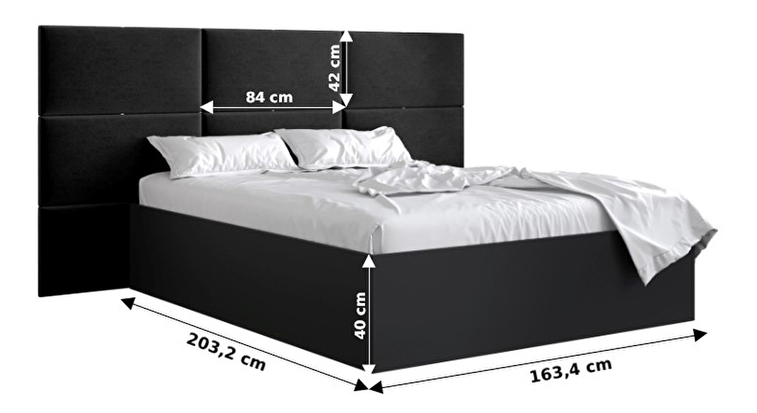 Bračni krevet s tapeciranim uzglavljem 160 cm Brittany 2 (bijela mat + metvica) (s podnicom)
