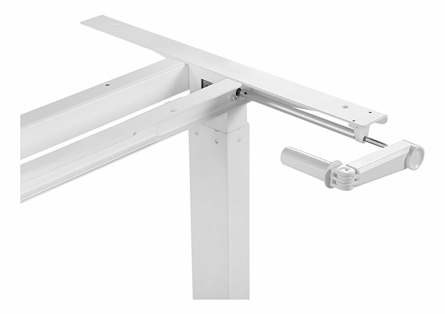 Pisaći stol- DESIRA II (180x80 cm) (smeđa + bijela) (ručno podesiv)