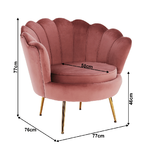 Fotelja Nolano (ružičasta) *outlet moguća oštećenja