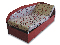 Jednostruki krevet (kauč) 80 cm Krista (U boji cigle 41 + Dodo 1008) (D)