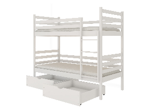 Dječji krevet 90 x 190 cm Nubia (s podnicom i prostorom za odlaganje) (bijela)